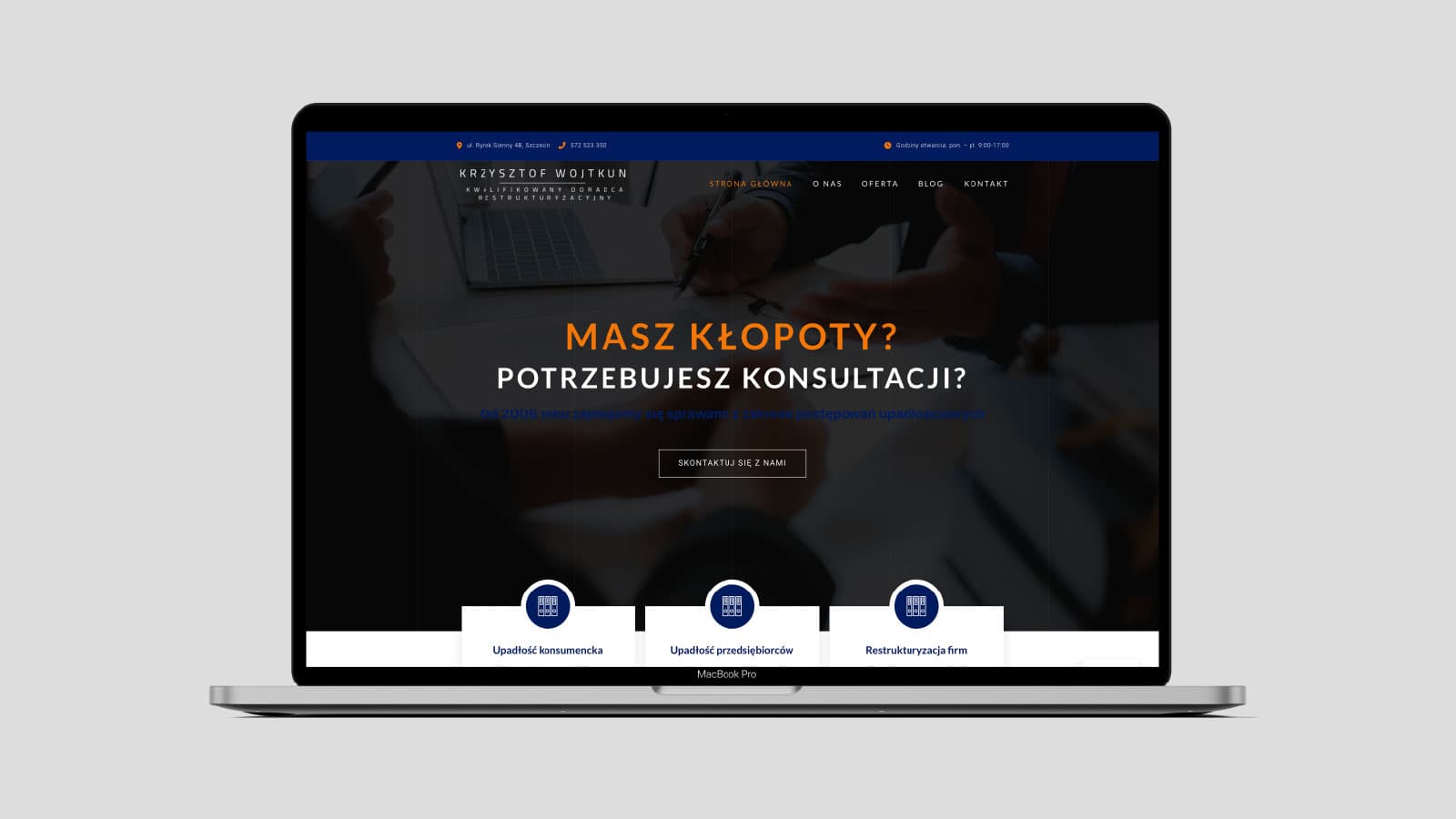 Syndyk Krzysztof Wojtkun — strona internetowa i Google Ads — 1