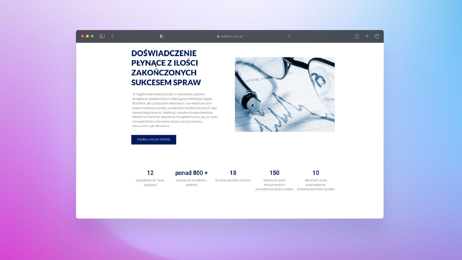 Syndyk Krzysztof Wojtkun — strona internetowa i Google Ads — 2