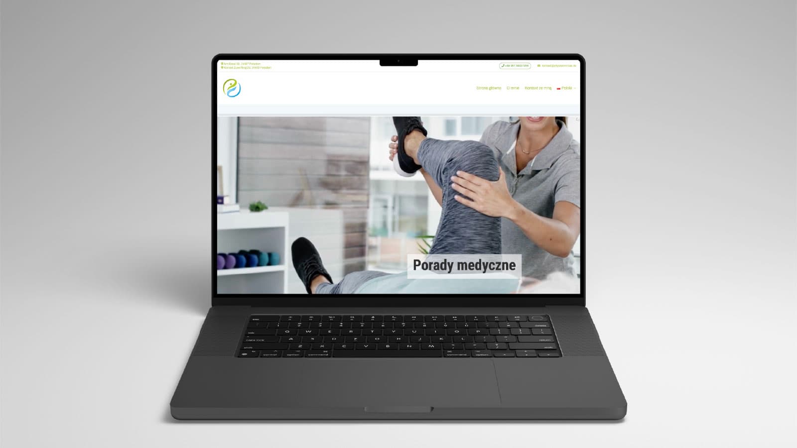 PhysioLomniak — strona internetowa i wizytówka gabinetu fizjoterapii — 1